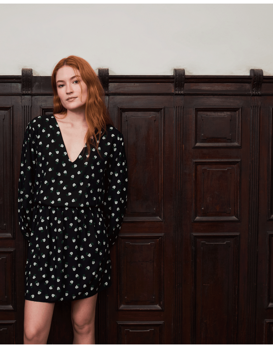 Vestido curto vie estampado