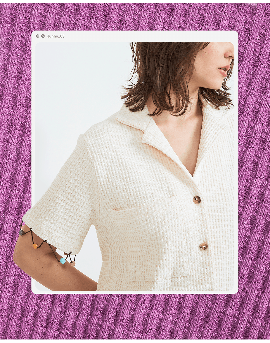Camisa textura voil off-white