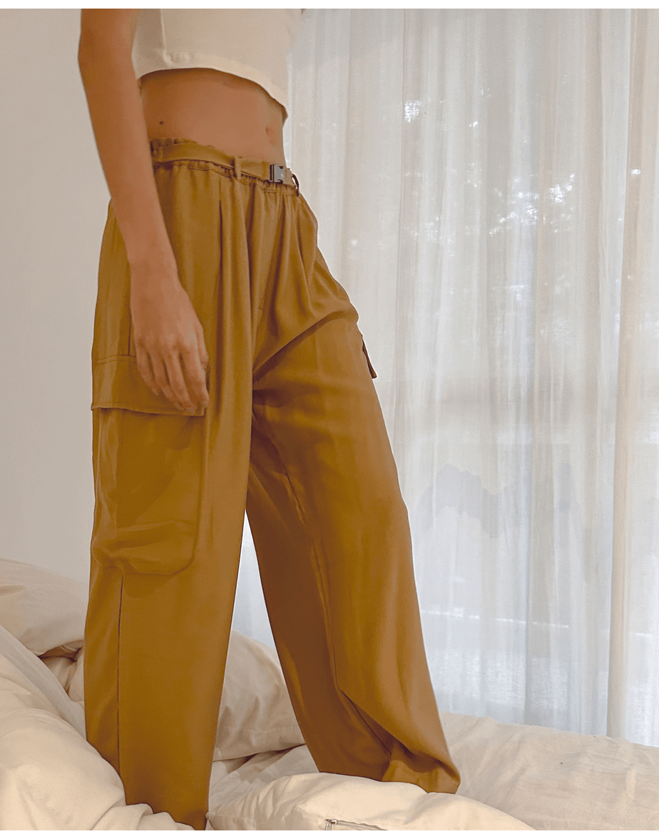 Calça fivela sport bege