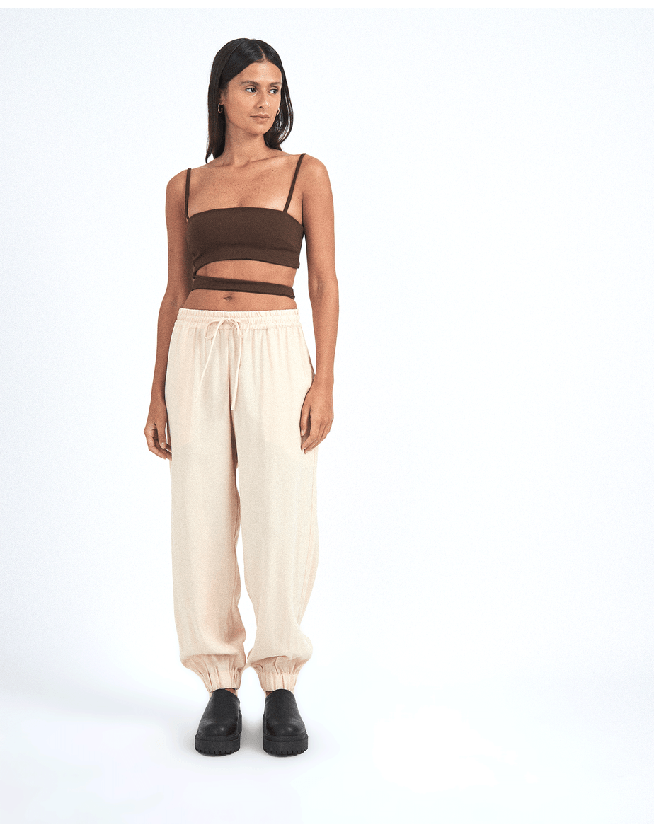 Calça bomber isa bege