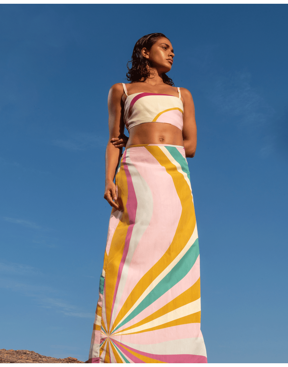 Saia low waist 38graus est estampado