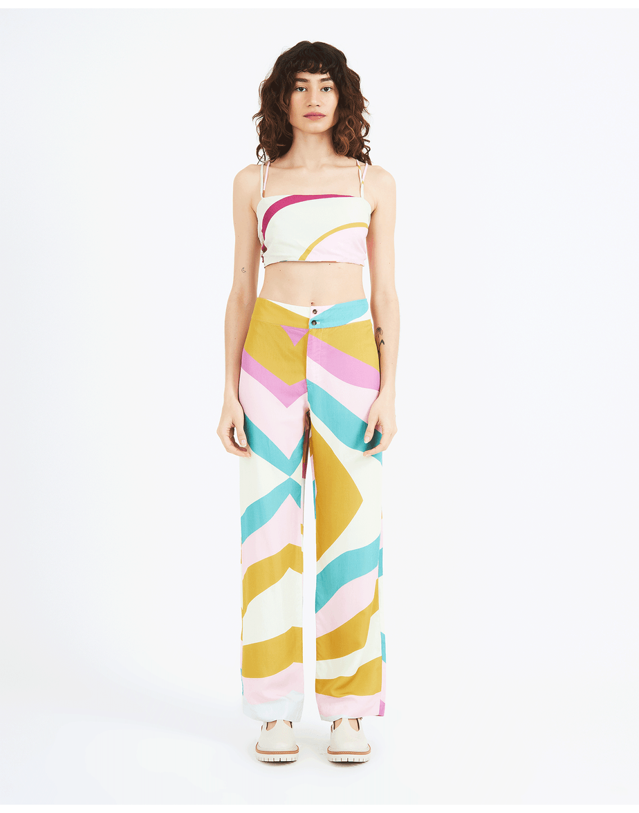 Calça low waist 38graus est estampado