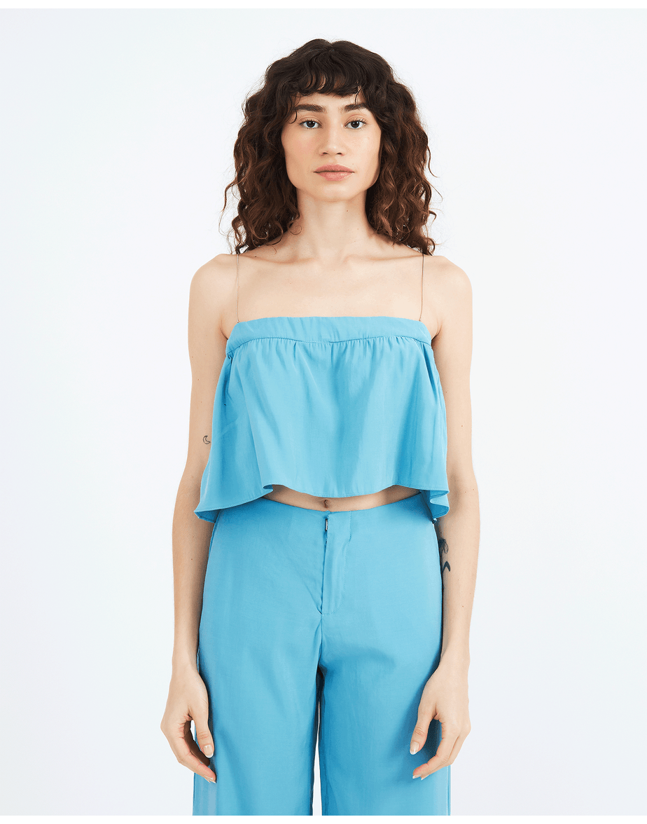 Top frente ties azul