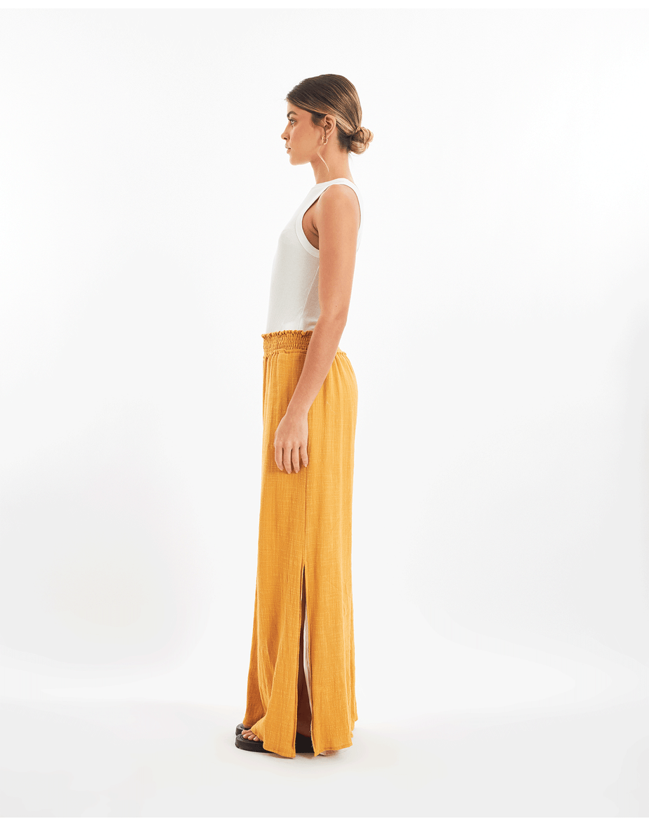 Calça lastex sul amarelo