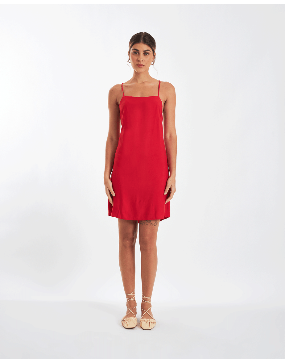 Vestido curto bossa vermelho