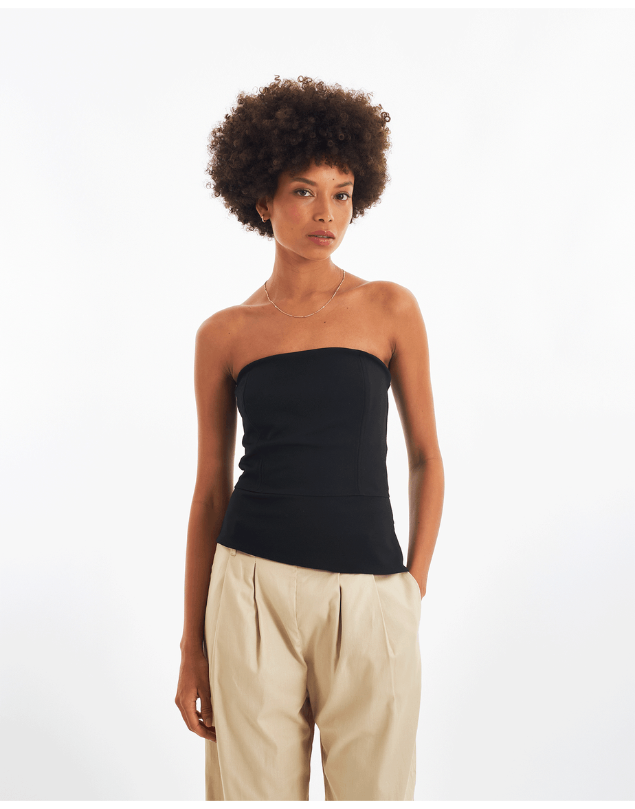 Top crepe mod preto