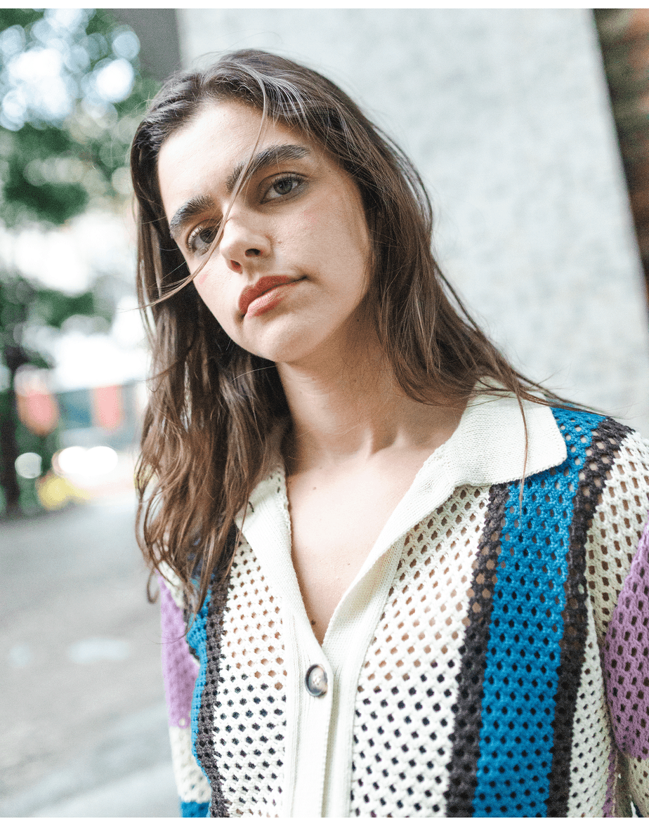 Blusa tricot bossa lilás