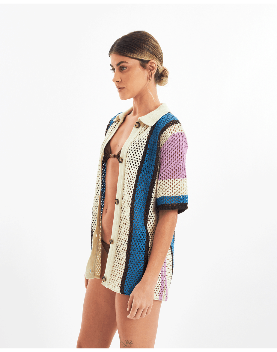 Blusa tricot bossa lilás
