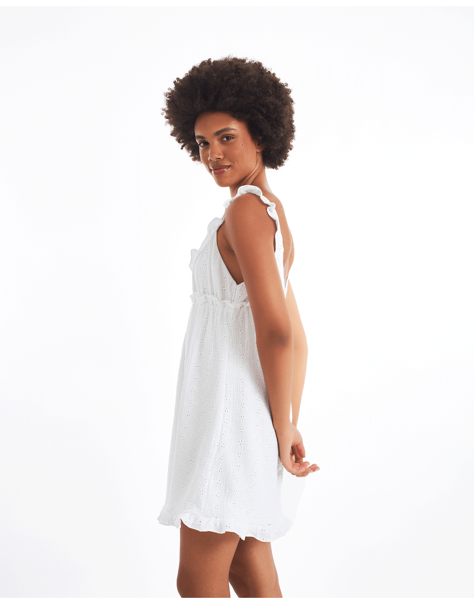Vestido laise dol off-white