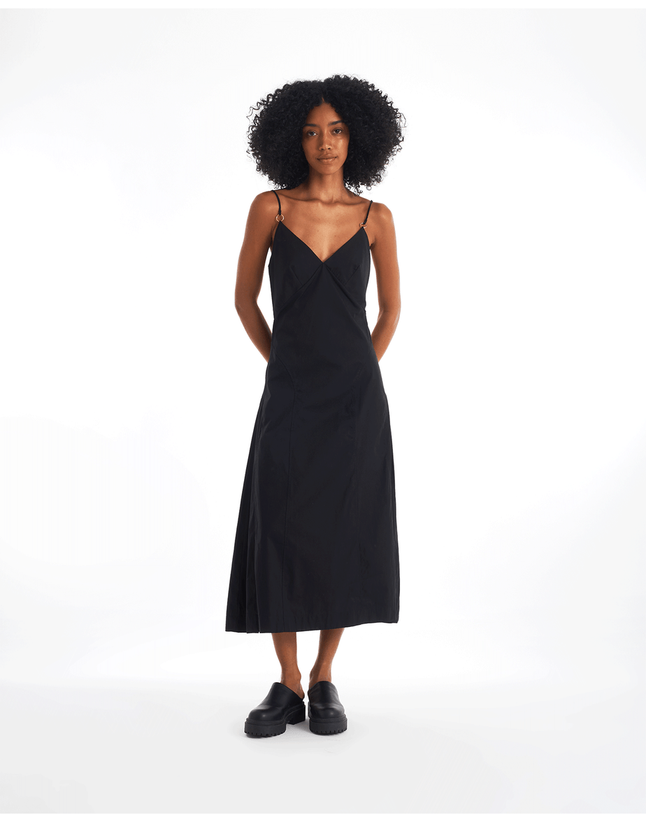 Vestido tricoline ete preto