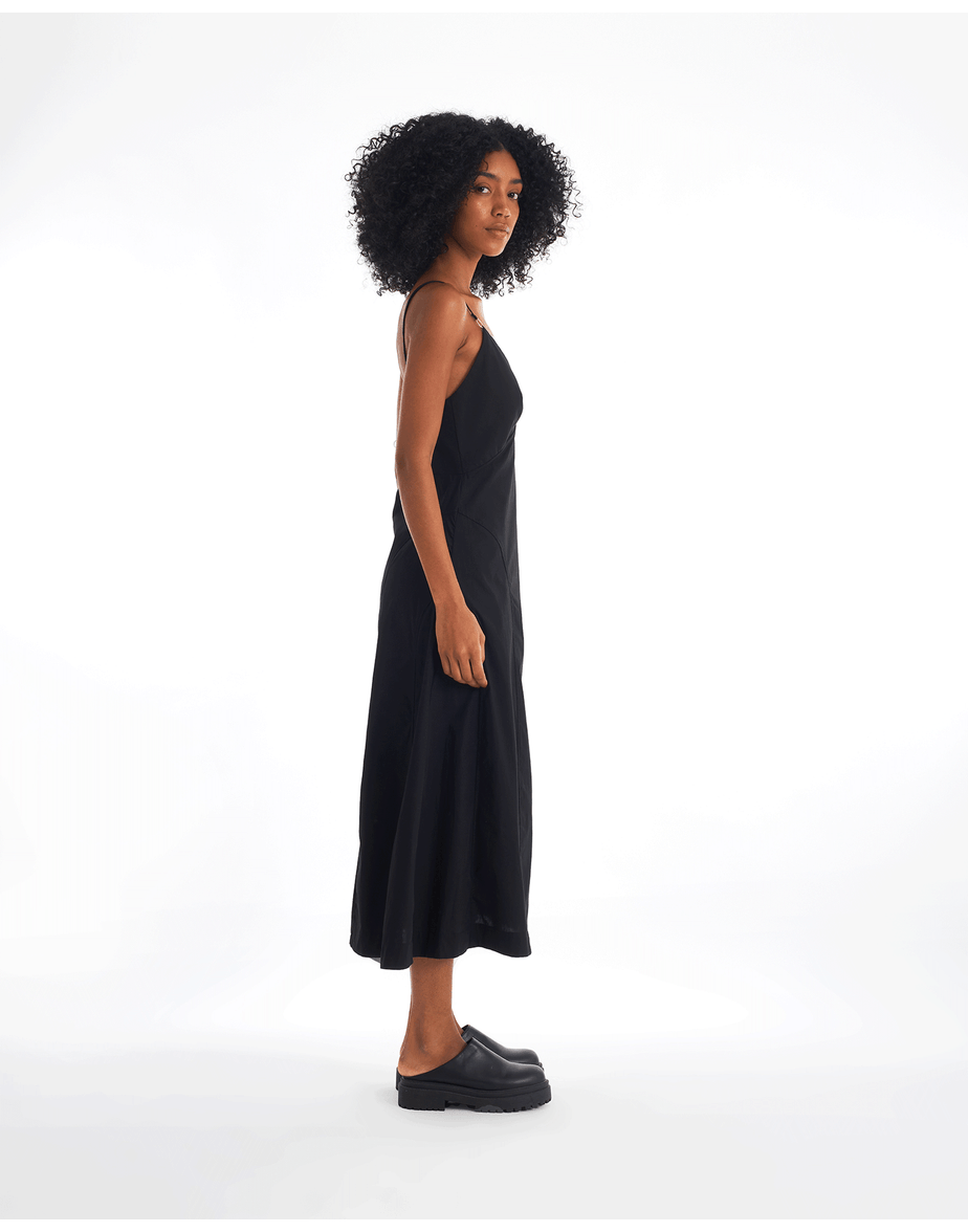 Vestido tricoline ete preto