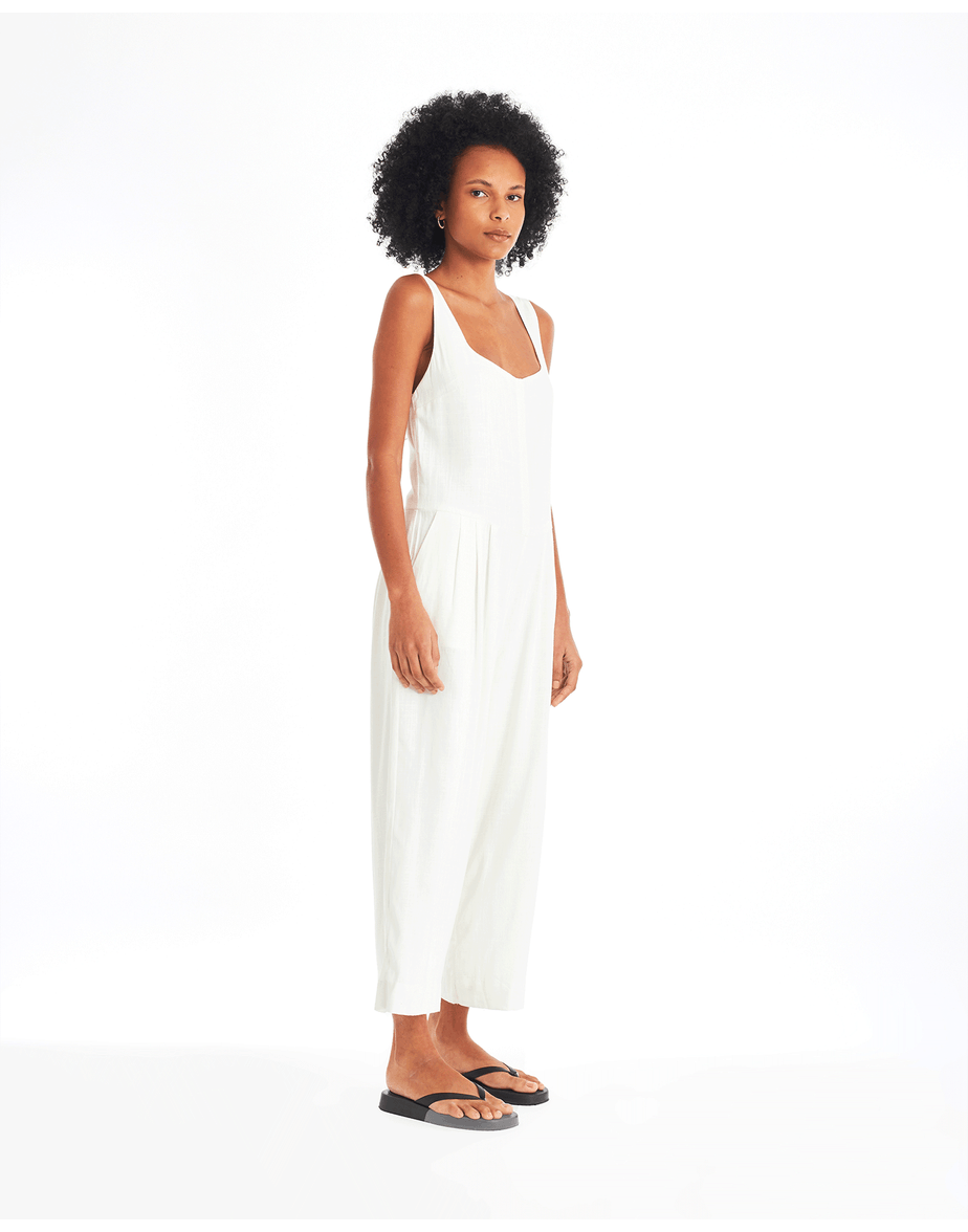 Macacão decote sol off-white