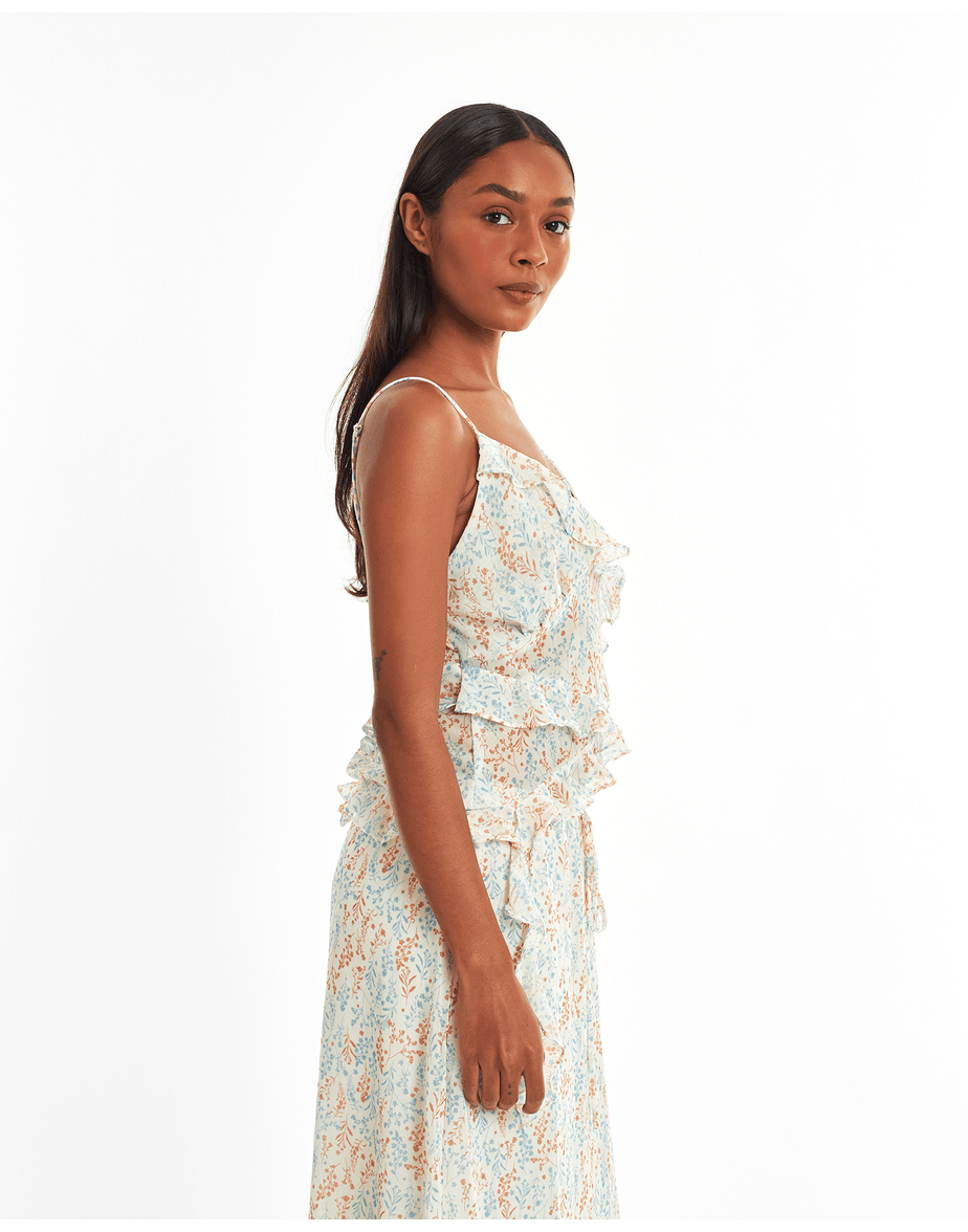 Blusa Babados Nin Est Estampado