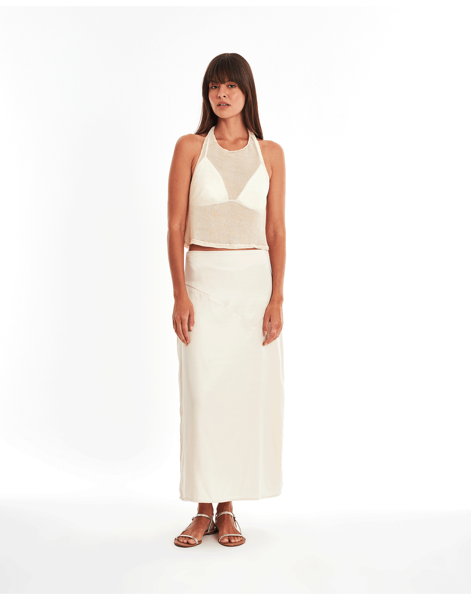 Top Tela Par Off-White