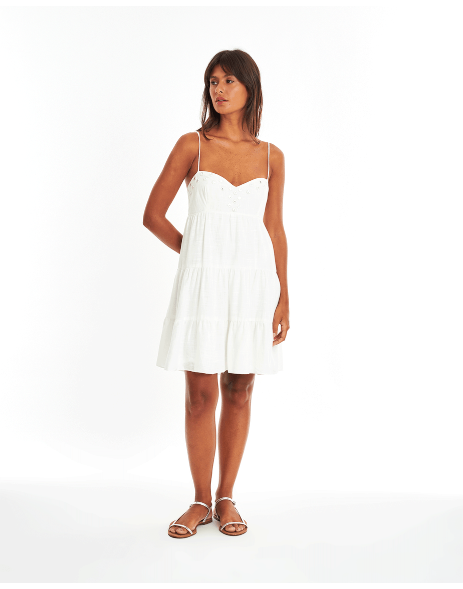 Vestido Bordado Par Off-White