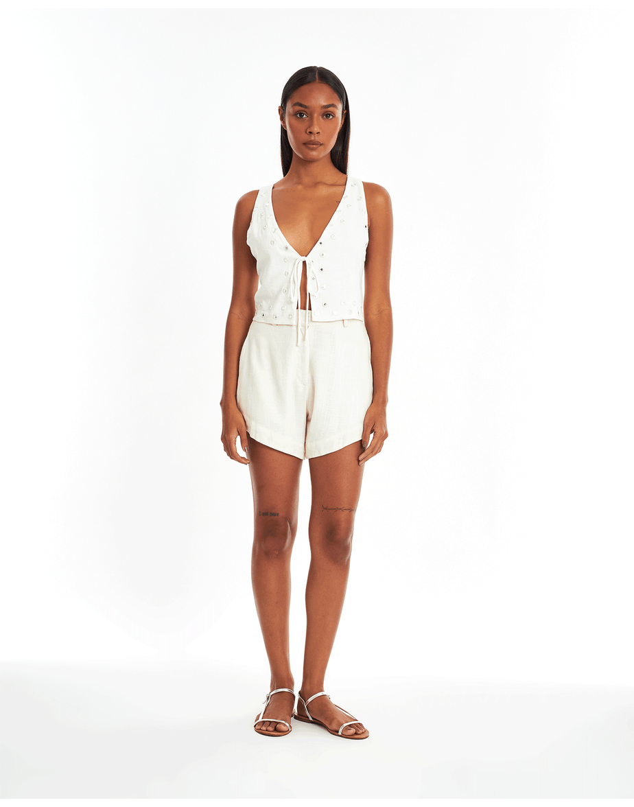 Short Prega Cloe Off-White