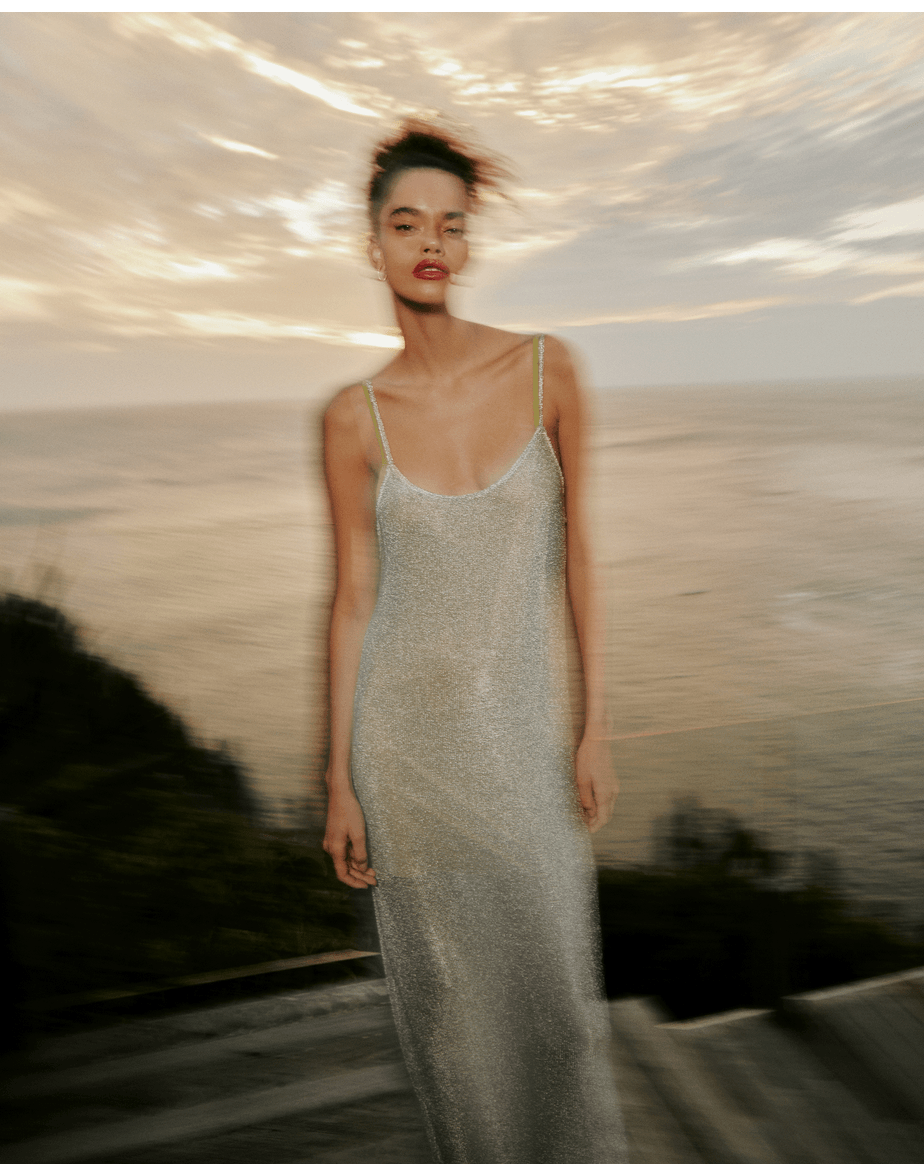 Vestido Tela Par Prata