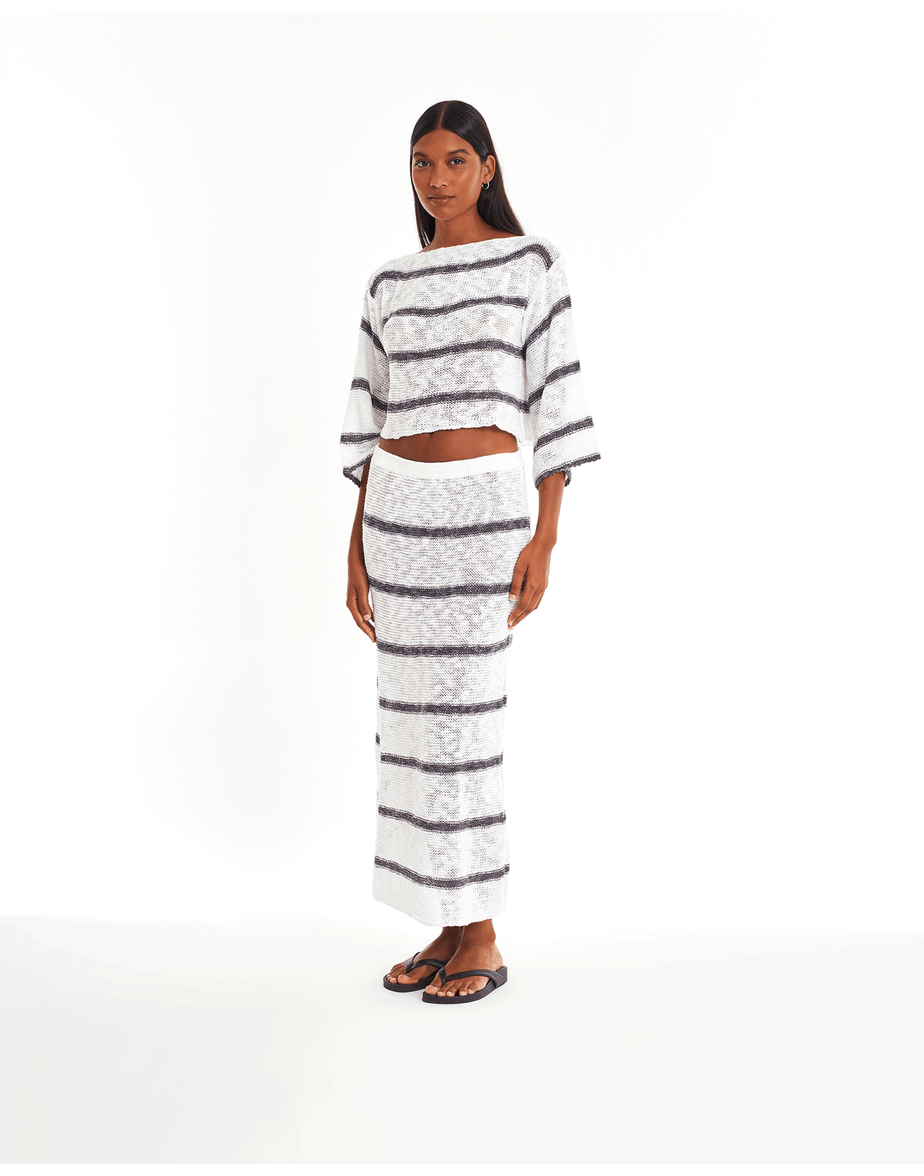 Saia listras zen azul