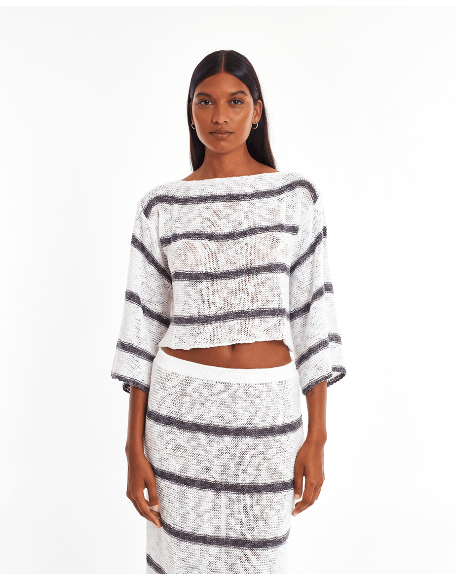 Blusa listras zen azul