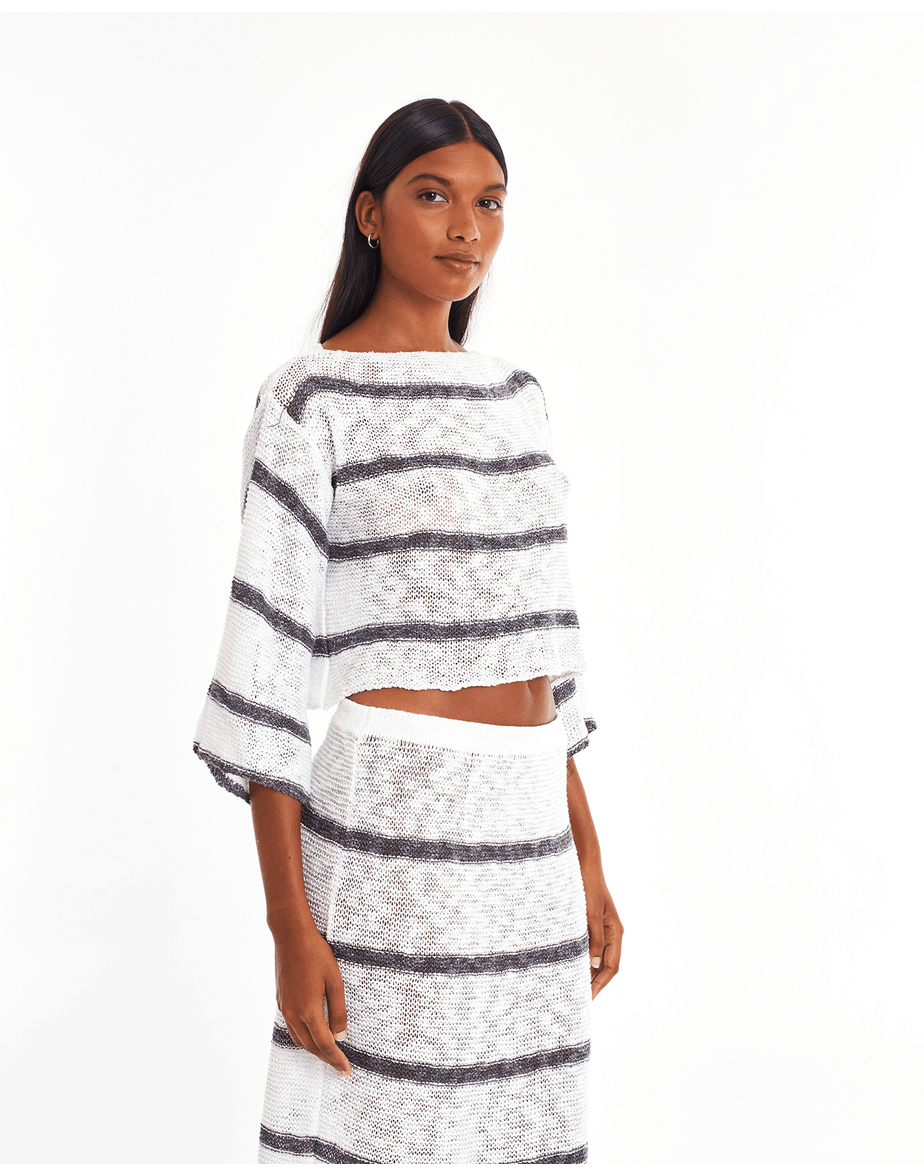 Blusa listras zen azul