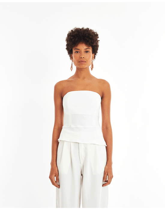 Top crepe mod off-white