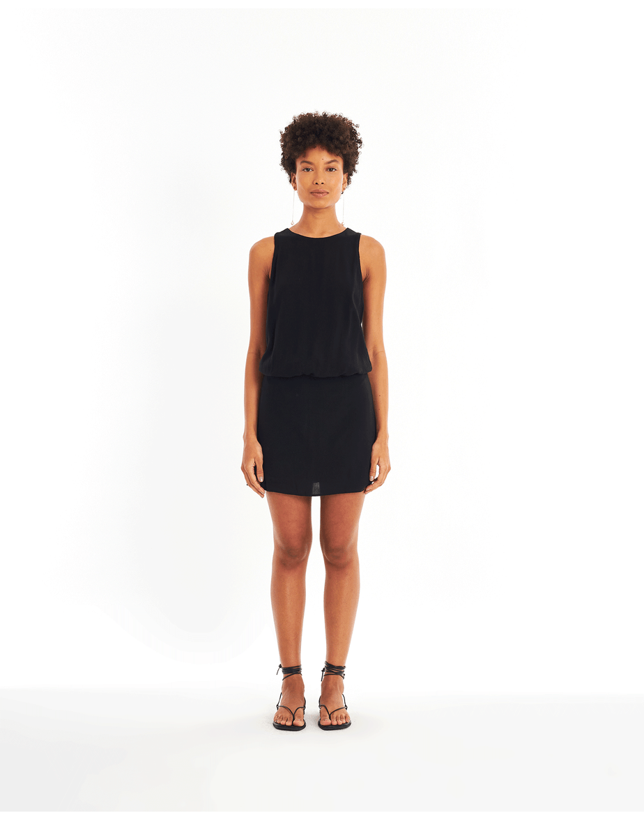 Vestido cava mod preto