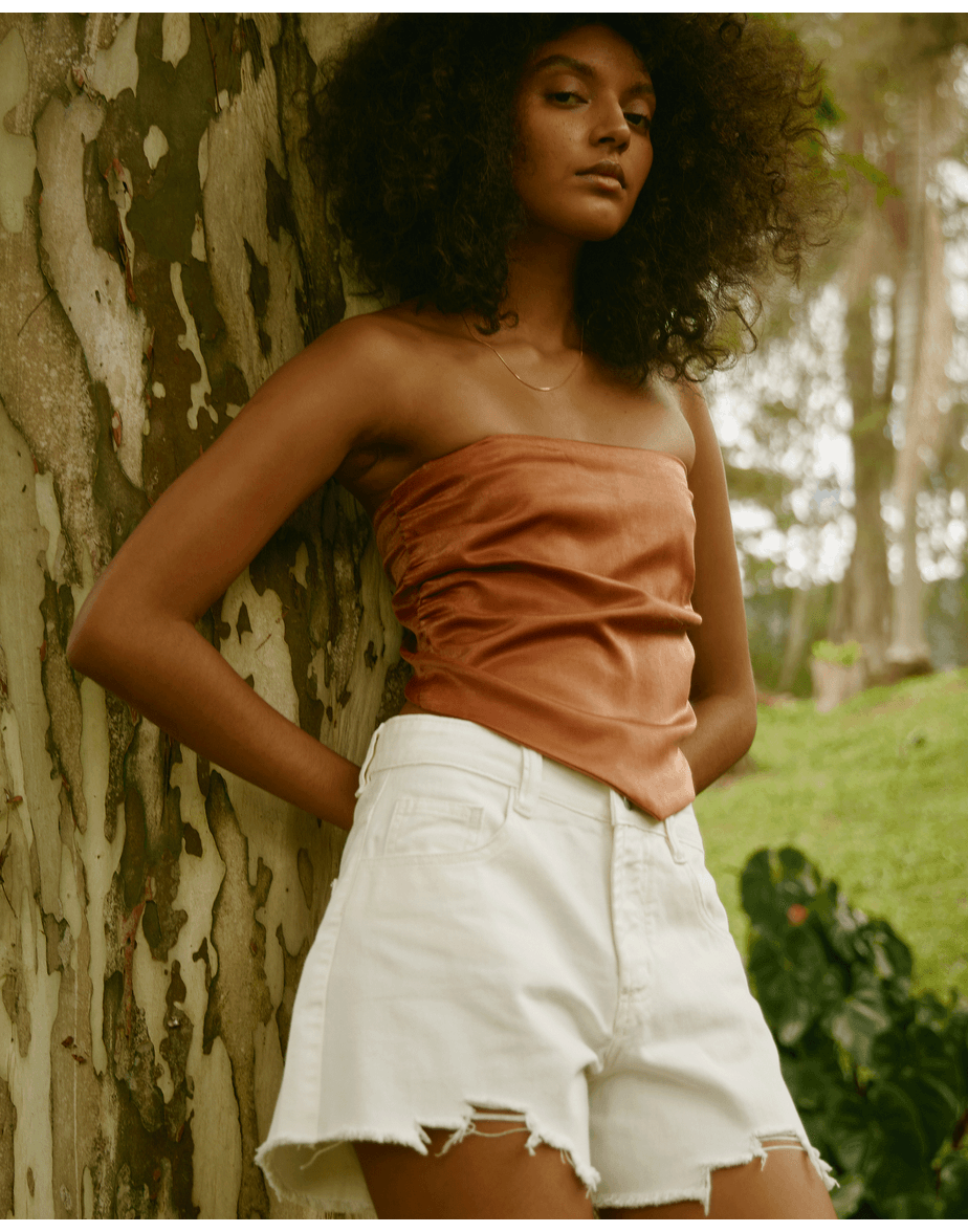 Short jeans zen off-white