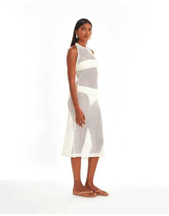 Vestido textura zen off-white