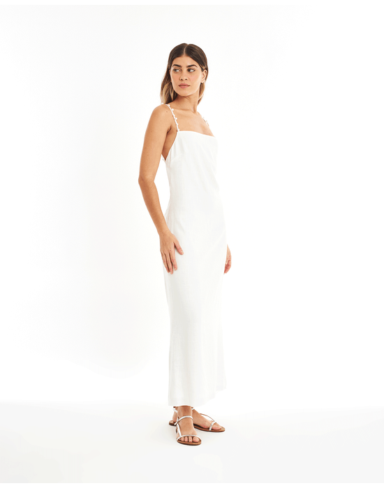 Vestido pedras zen off-white