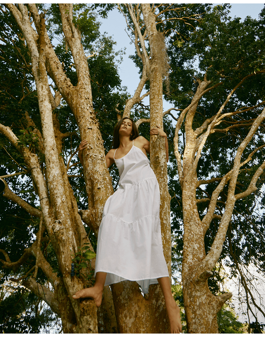 Vestido solto ter branco