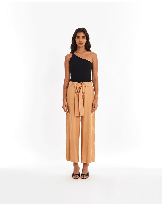 Calça bolsos can bege