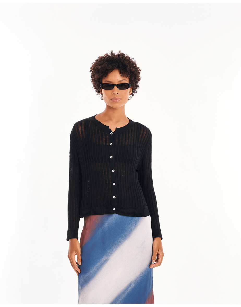 Casaco tricot zen preto