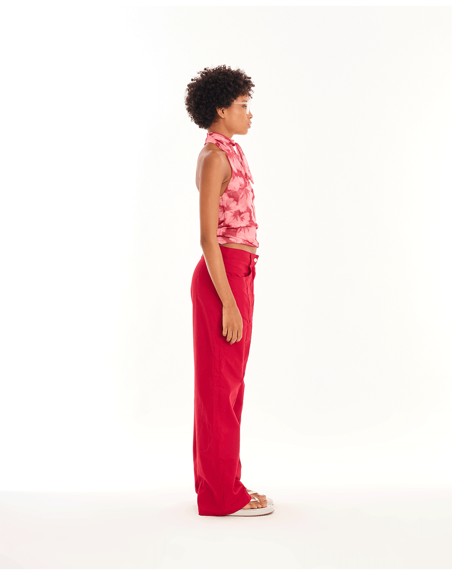 Calça nervura wall vermelho