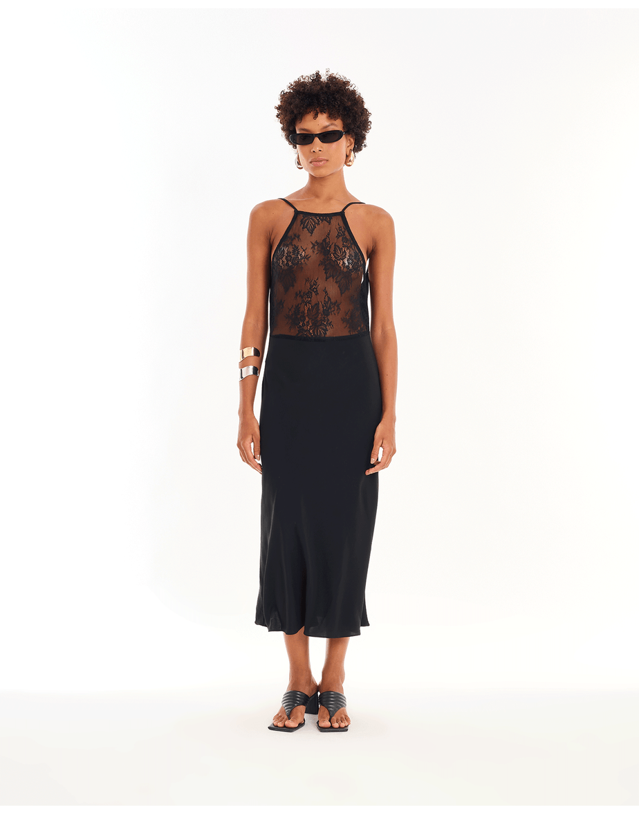 Vestido mix zen preto