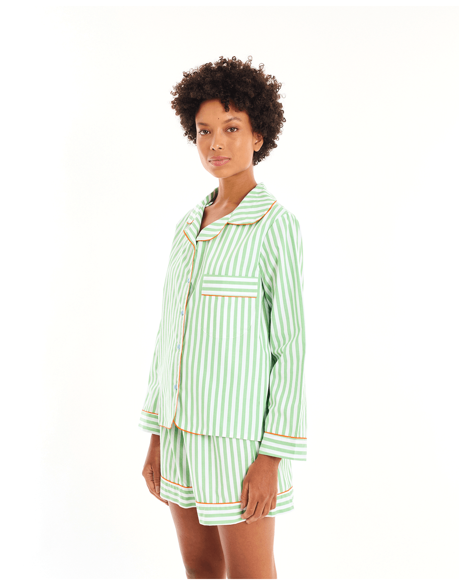 Camisa listrada vicky montanari verde