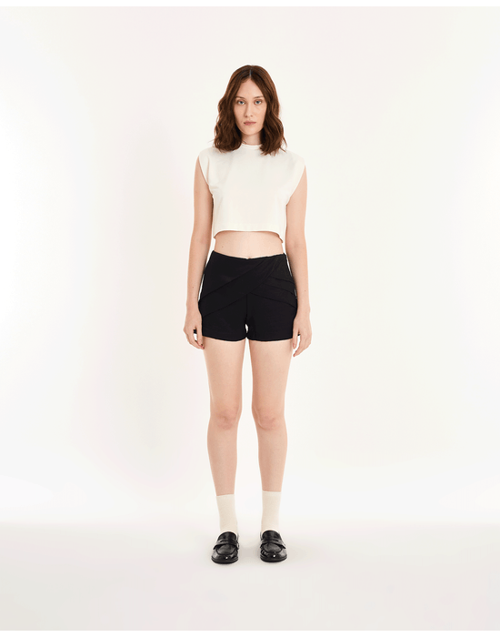 Short origami bel preto