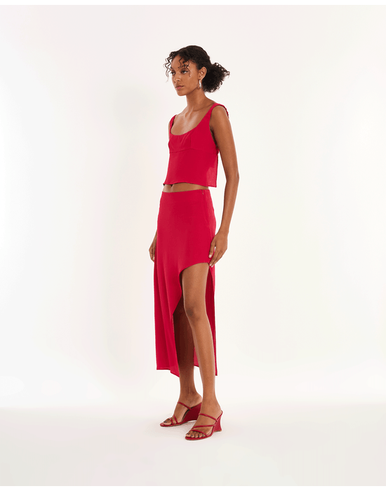 Saia fenda red vermelho
