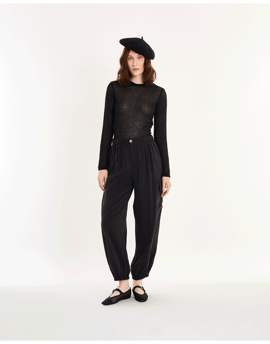 Calça baloon bel preto