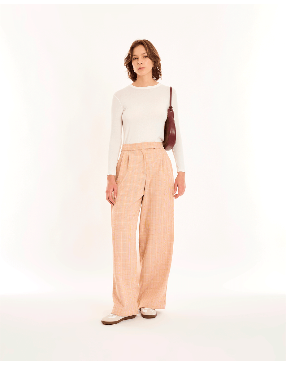 Calça madras in bege