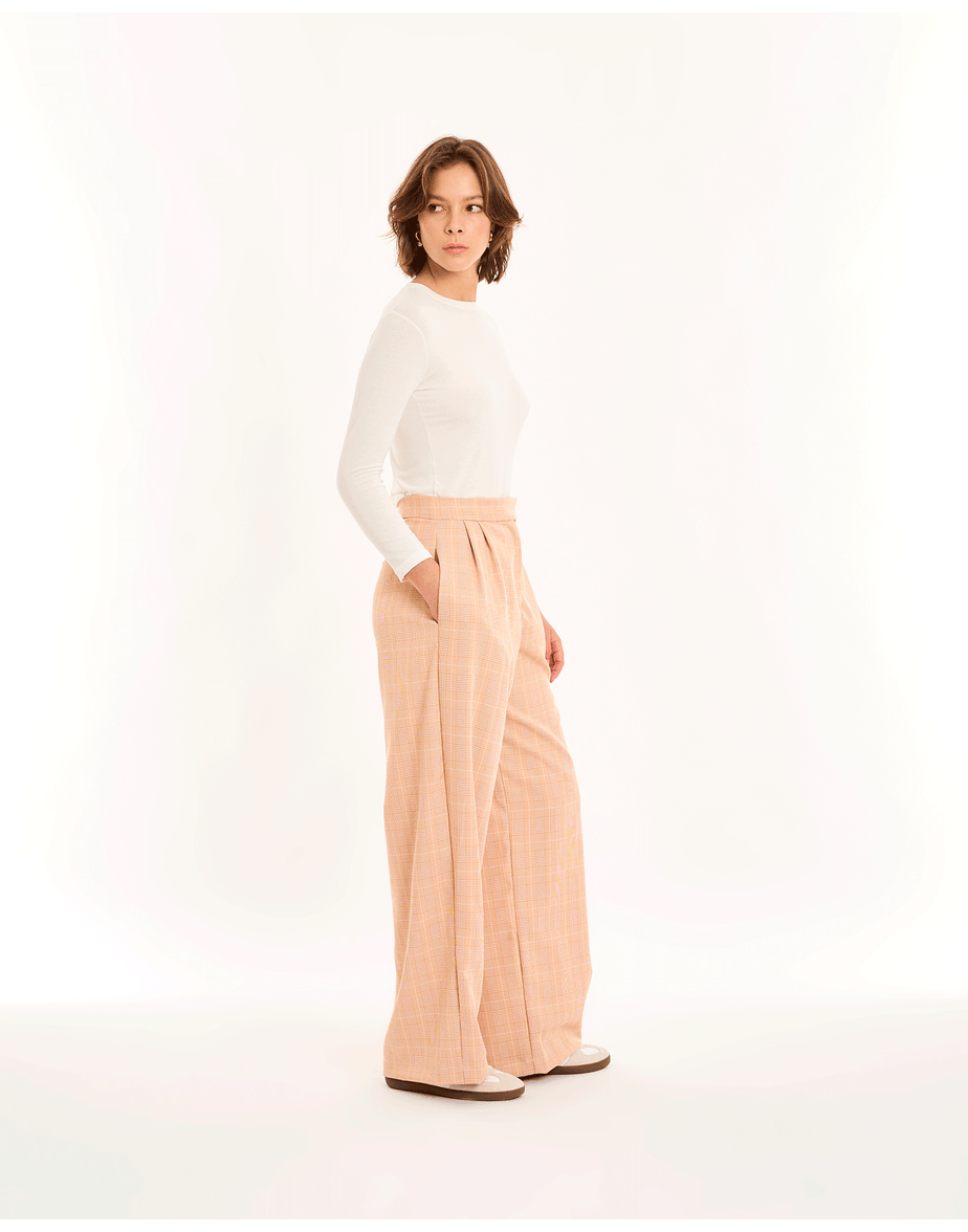 Calça madras in bege