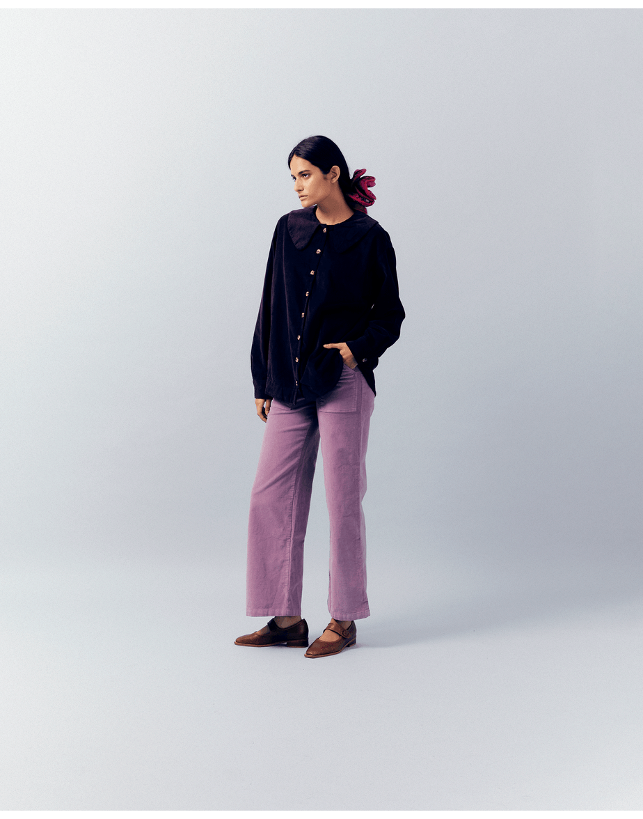 Calça veludo inv lilás