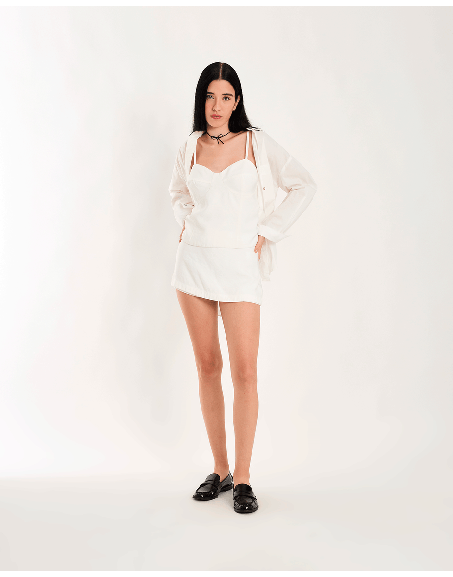 Short saia pen off-white