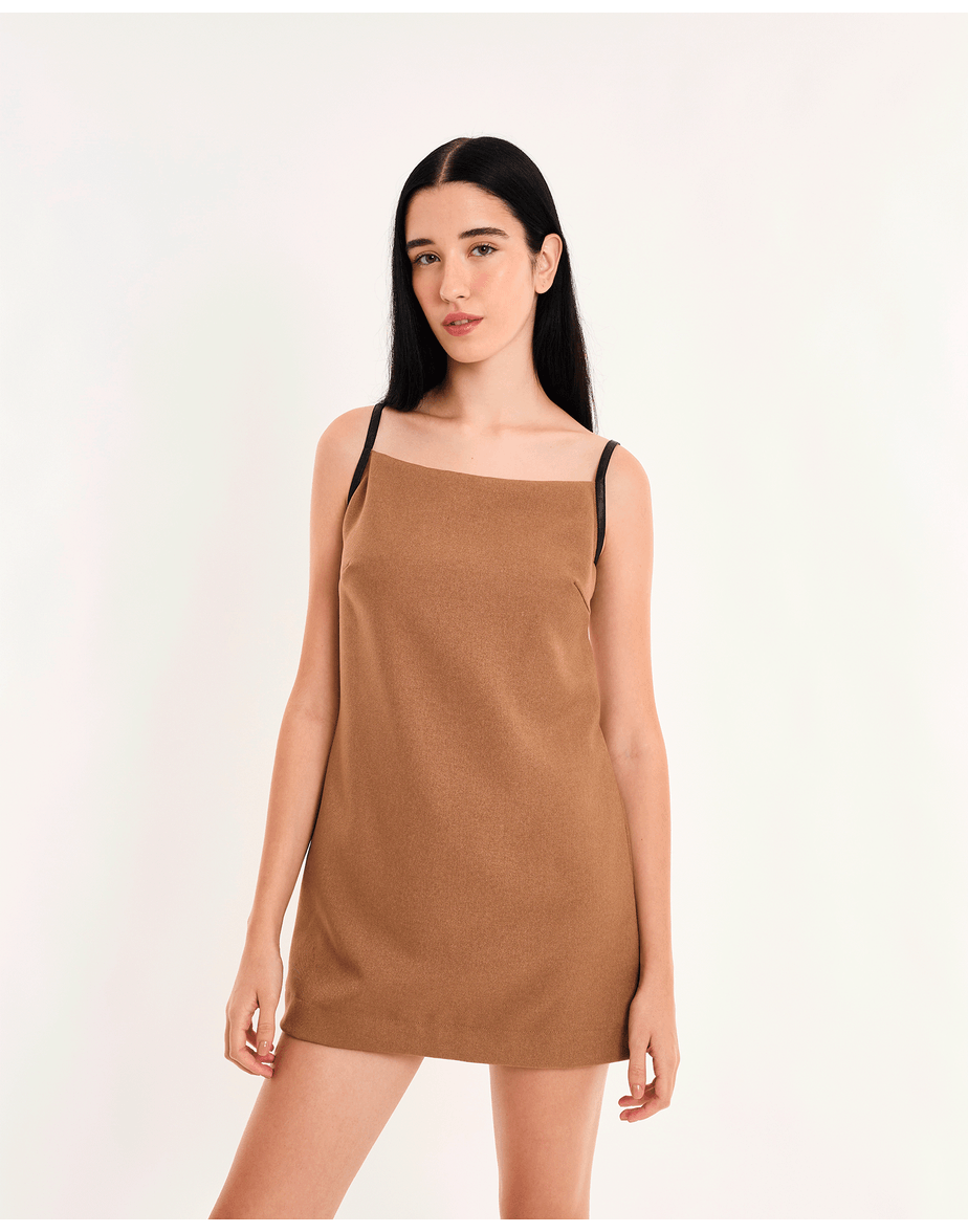 Vestido quad tot bege