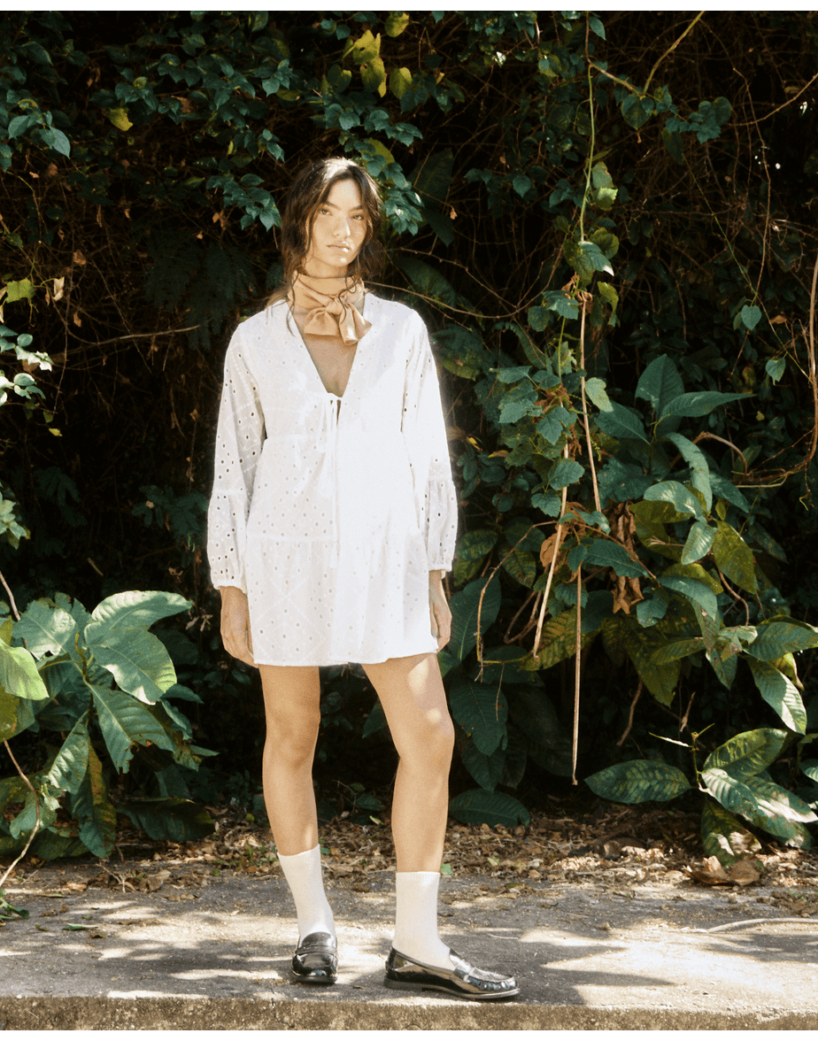 Vestido laise pen branco
