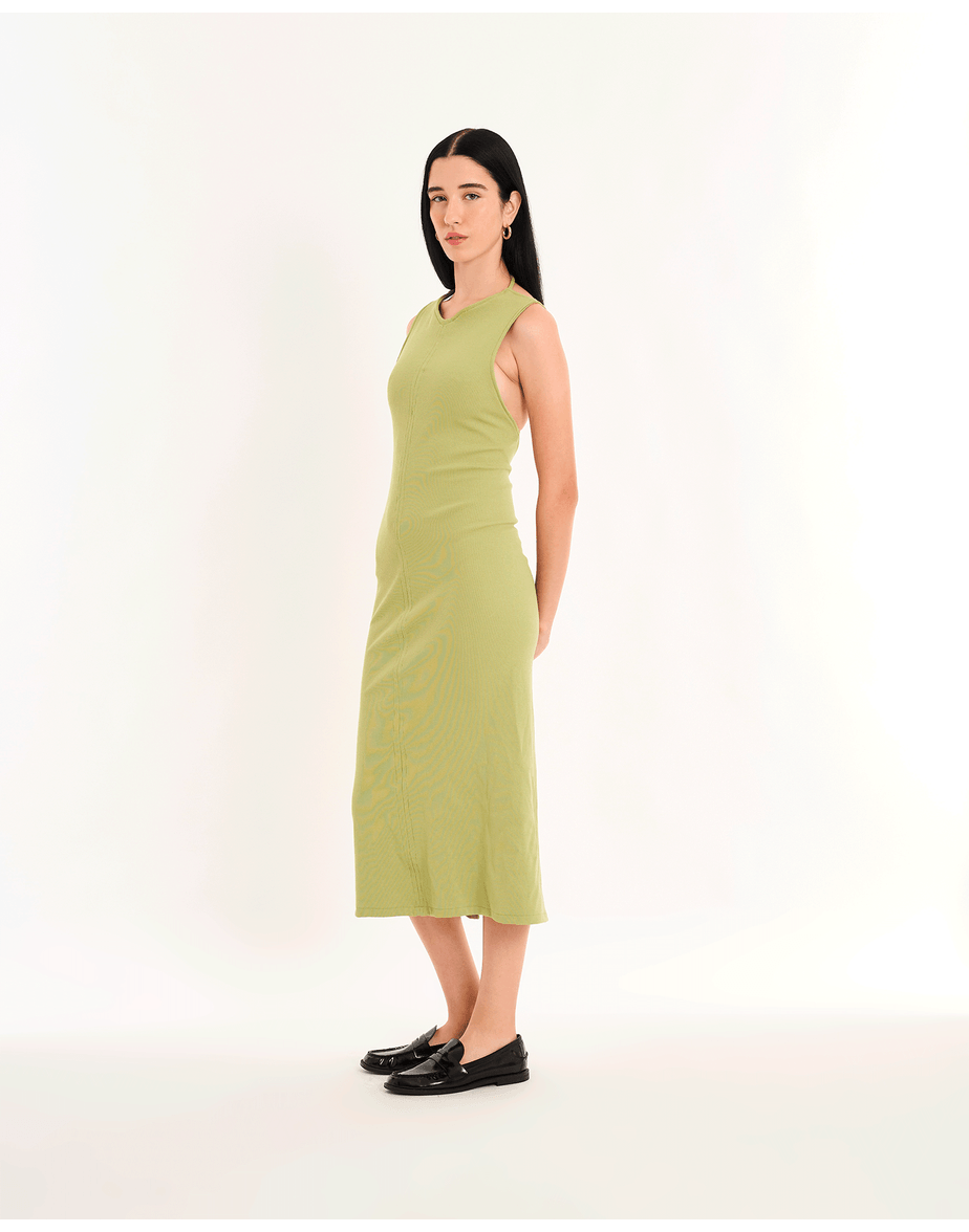Vestido reto tot verde