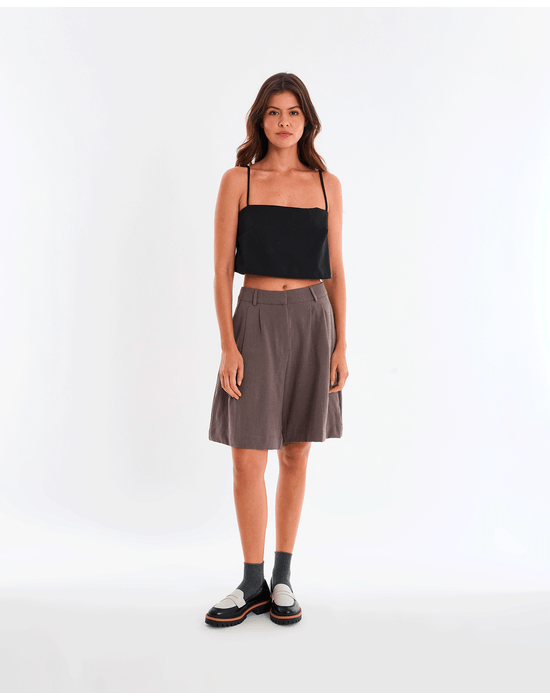 Top trapezio min preto