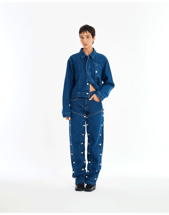 Calça botões anastasia jeans