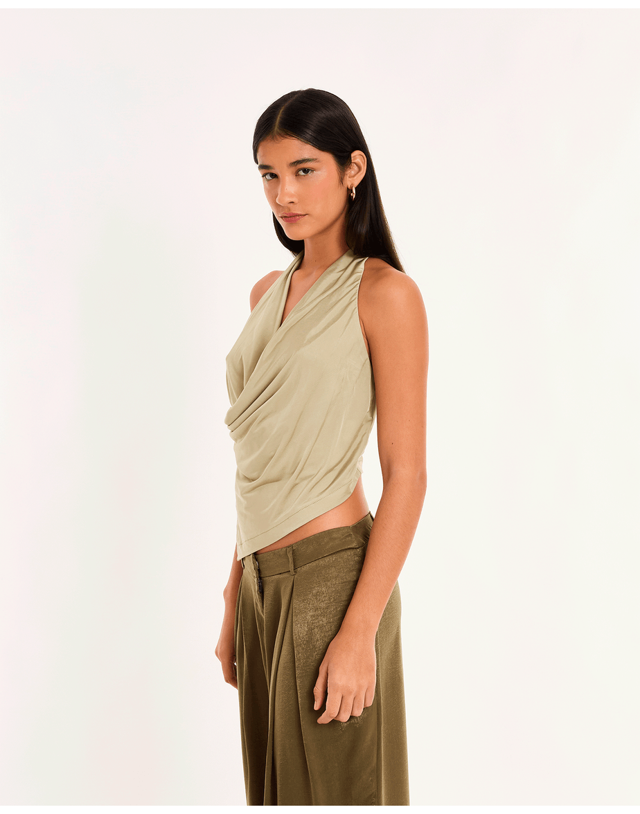 Blusa jersey tot bege