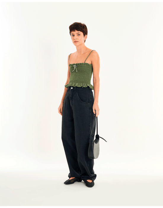 Top lastex girl verde