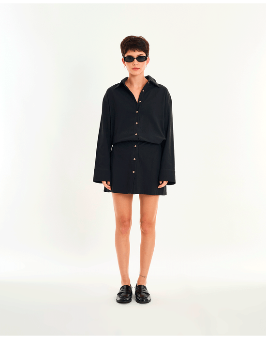 Vestido chemise time preto